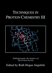 صورة الغلاف: Techniques in Protein Chemistry III 9780120587568