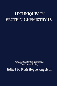 Cover image: Techniques in Protein Chemistry IV 9780120587575