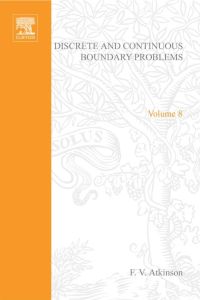 Cover image: Discrete and continuous boundary problems 9780120658503