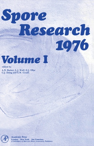Cover image: Spore Research 1976 V1 1st edition 9780120787012