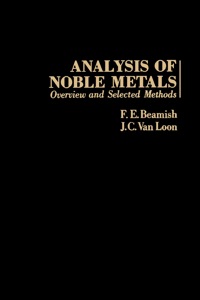 Cover image: Analysis of Noble Metals: Overview and Selected Methods 9780120839506