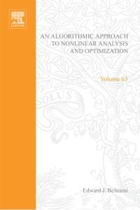 Cover image: An algorithmic approach to nonlinear analysis and optimization 9780120855605