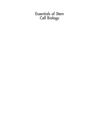Imagen de portada: Essentials of Stem Cell Biology 9780120884421