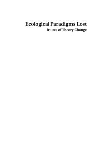 Cover image: Ecological Paradigms Lost: Routes of Theory Change 9780120884599