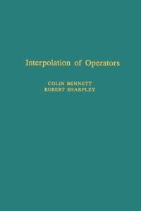 Omslagafbeelding: Interpolation of Operators 9780120887309