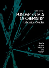 Cover image: Fundamentals of Chemistry: Laboratory Studies 3rd edition 9780121323875