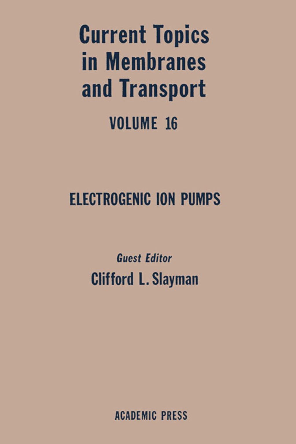 CURR TOPICS IN MEMBRANES & TRANSPORT V16