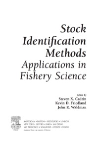 Cover image: Stock Identification Methods: Applications in Fishery Science 9780121543518