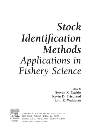 Cover image: Stock Identification Methods: Applications in Fishery Science 9780121543518