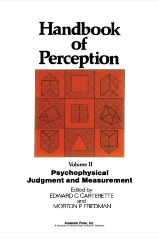 表紙画像: Psychophysical Judgment and Measurement 9780121619022