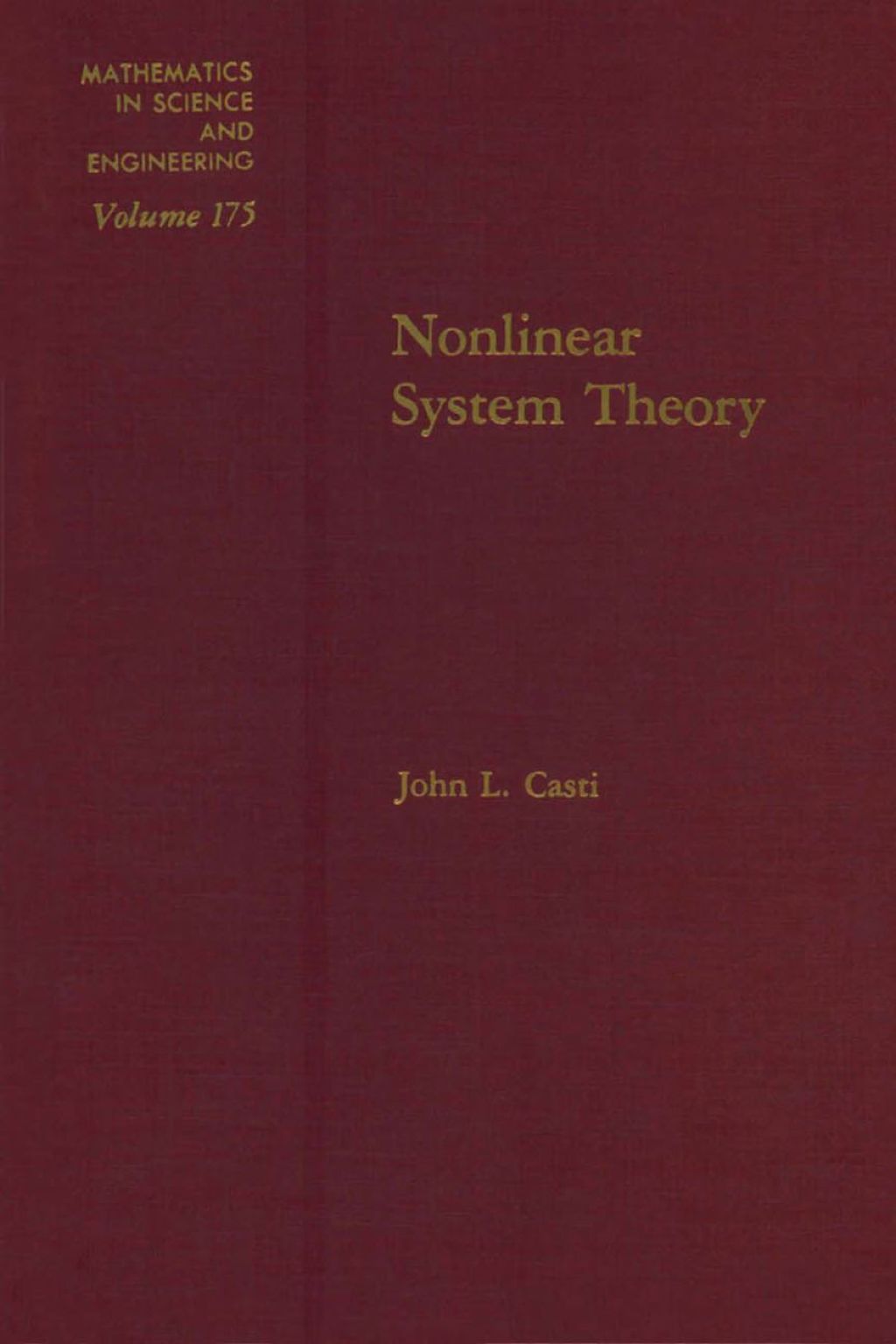 Nonlinear system theory