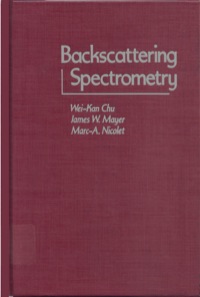 Titelbild: Backscattering Spectrometry 1st edition 9780121738501