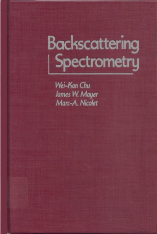 Imagen de portada: Backscattering Spectrometry 1st edition 9780121738501