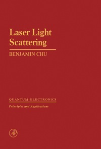 صورة الغلاف: Laser Light Scattering 9780121745509