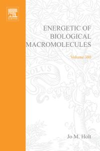 Cover image: Energetics of Biological Macromolecules, Part E 9780121827847