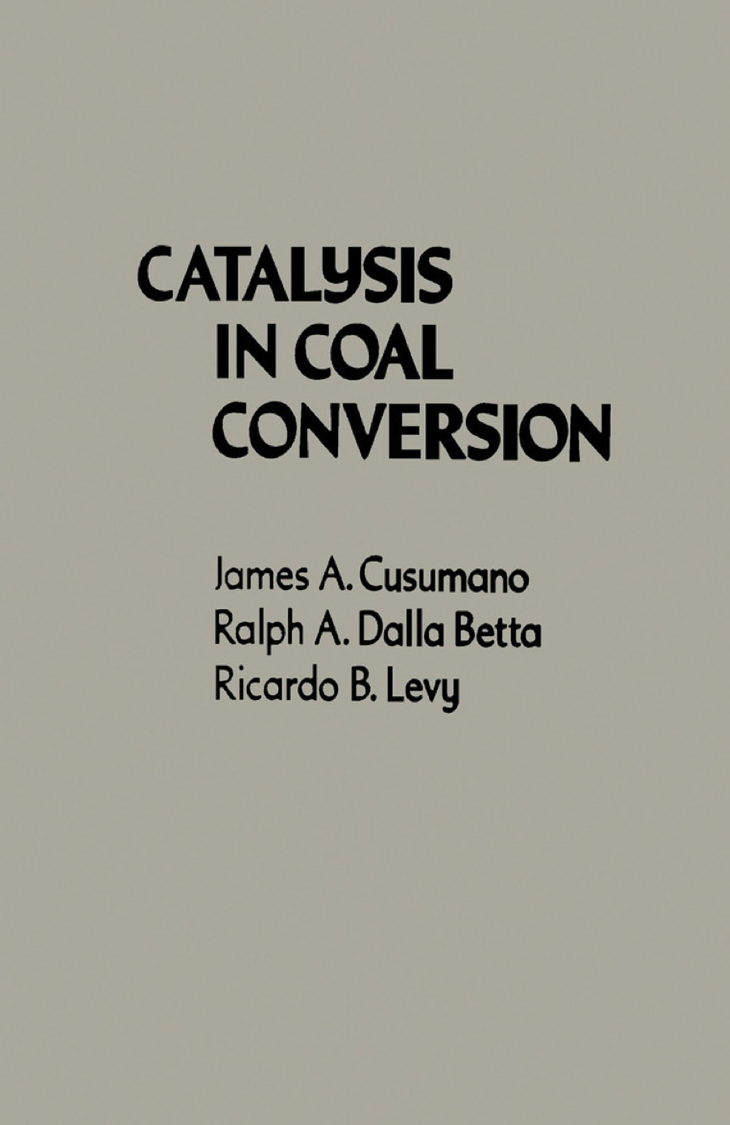 Catalysis In Coal Conversion