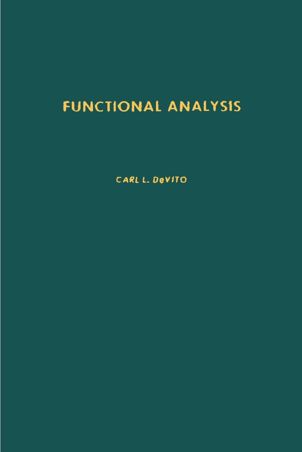 Functional analysis (eBook)