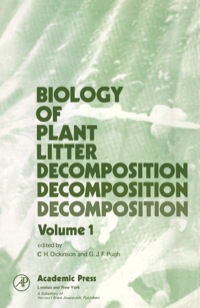 صورة الغلاف: Biology of Plant Litter Decomposition V1 1st edition 9780122150012