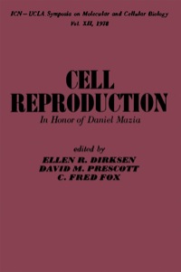 Cover image: Cell Reproduction: In honor of Daniel Mazia 1st edition 9780122178504