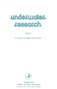 صورة الغلاف: Underwater Research 1st edition 9780122219504