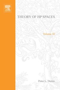 Omslagafbeelding: Theory of H[superscript p] spaces 9780122251504