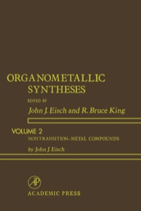 Imagen de portada: Organometallic Syntheses: Nontransition-Metal Compounds 1st edition 9780122349508