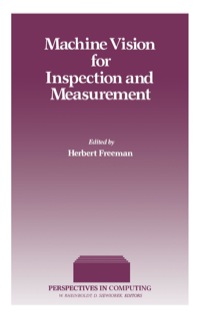 Imagen de portada: Machine Vision for Inspection and Measurement 9780122667190