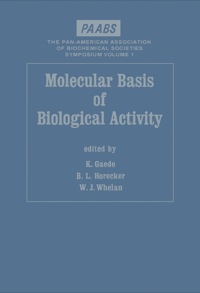 Imagen de portada: Molecular Basis of Biological Activity 1st edition 9780122728501