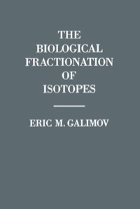 Imagen de portada: The Biological Fractionation of Isotopes 1st edition 9780122739705