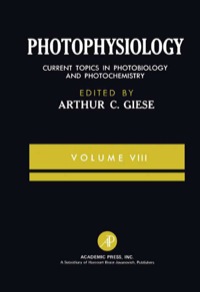 Cover image: Photophysiology: Current Topics in Photobiology and Photochemistry 9780122826085
