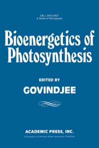 Cover image: Energetics of Photosynthesis 1st edition 9780122943508