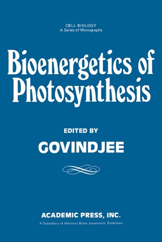 Imagen de portada: Energetics of Photosynthesis 1st edition 9780122943508