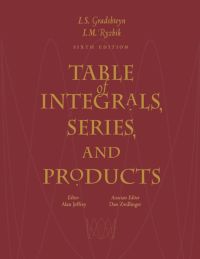 Cover image: Table of Integrals, Series, and Products 6th edition 9780122947575