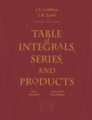 Imagen de portada: Table of Integrals, Series, and Products 6th edition 9780122947575