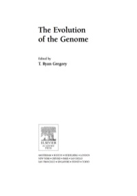 Cover image: The Evolution of the Genome 9780123014634
