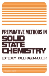 Imagen de portada: Preparative Methods in Solid State Chemistry 9780123133502