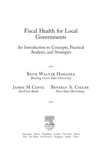 Immagine di copertina: Fiscal Health for Local Governments 9780123547514