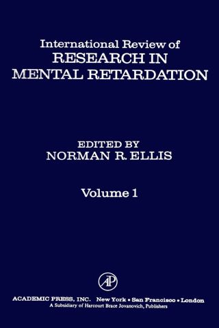 Cover image: INT'L REV OF RESRCH IN MENTL RETARDTN V1 9780123662019