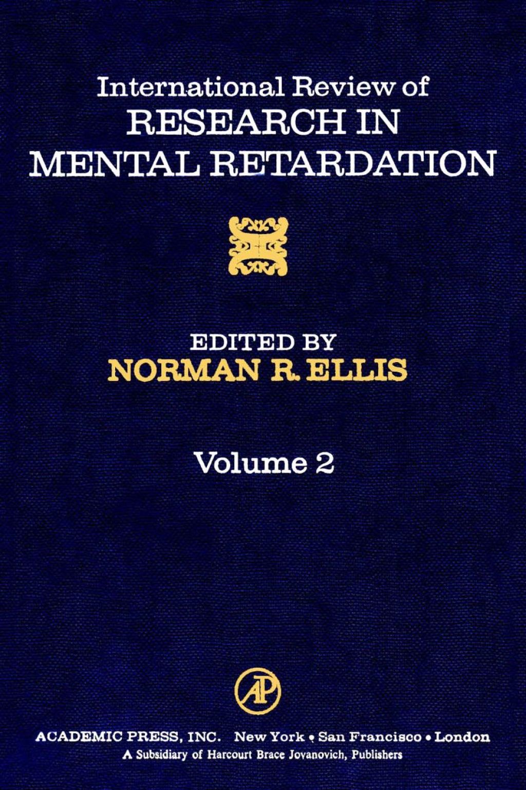 INT’L REV OF RESRCH IN MENTL RETARDTN V2