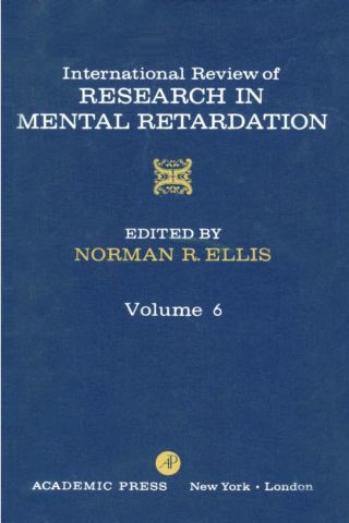 Imagen de portada: INT'L REV OF RESRCH IN MENTL RETARDTN V6 9780123662064