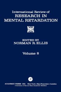 表紙画像: INT'L REV OF RESRCH IN MENTL RETARDTN V8 9780123662088