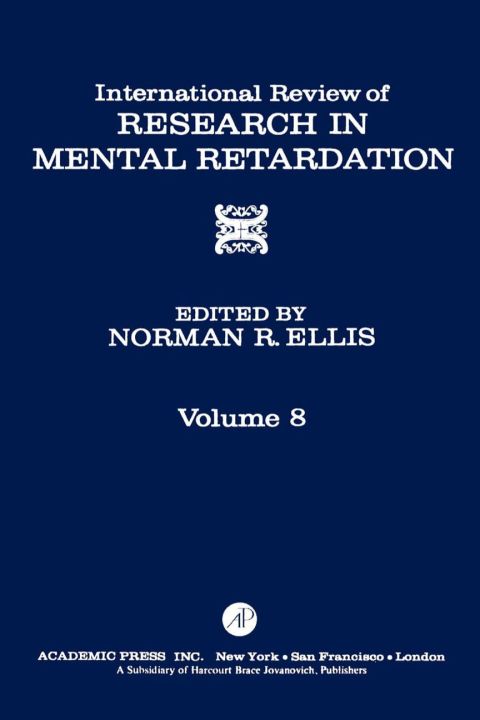 INT'L REV OF RESRCH IN MENTL RETARDTN V8 - FULL INSTANT DOWNLOAD | PDF DOCX EPUB