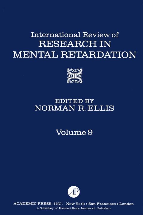 INT'L REV OF RESRCH IN MENTL RETARDTN V9 - FULL INSTANT DOWNLOAD | PDF DOCX EPUB