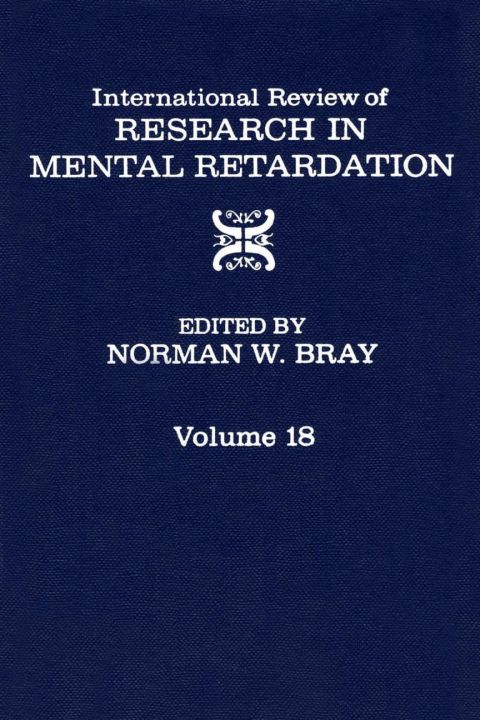 International Review of Research in Mental Retardation: Volume 18 - FULL INSTANT DOWNLOAD | PDF DOCX EPUB