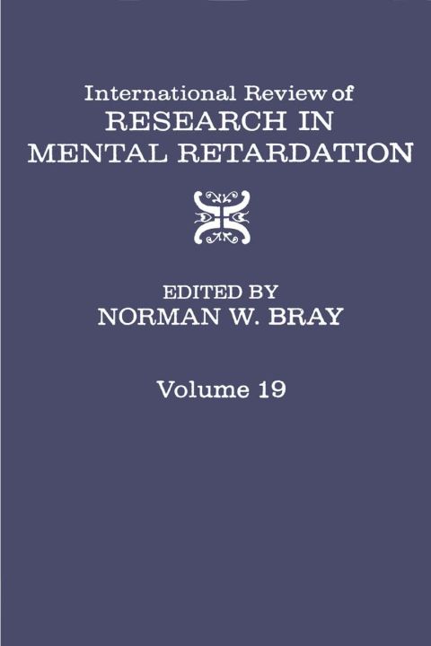 INT'L REV OF RESRC IN MENTL RETRDTN V19 - FULL INSTANT DOWNLOAD | PDF DOCX EPUB