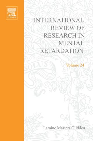 表紙画像: International Review of Research in Mental Retardation 9780123662248