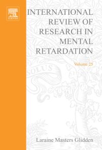 Imagen de portada: International Review of Research in Mental Retardation 9780123662255