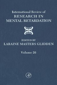Imagen de portada: International Review of Research in Mental Retardation 9780123662262