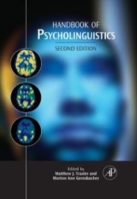 Cover image: Handbook of Psycholinguistics 2nd edition 9780123693747