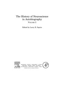 Titelbild: The History of Neuroscience In Autobiography 1st edition 9780123705143